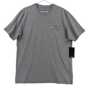 Tenore Shirt Mens XL Gray Basic Pocket Logo Crew Neck Tee T-Shirt NWT